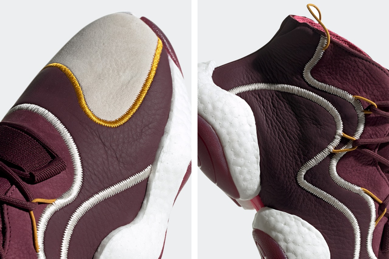 Eric Emanuel adidas Originals Crazy BYW sneakers shoes release date Maroon Cream White Real Pink BD7242