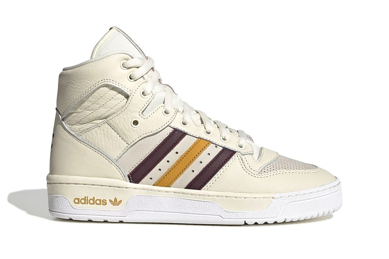 eric emanuel x adidas Rivalry Hi "Crystal White/Bold Gold" Release Date info price colorway sneaker december 2018 Color: Crystal White/Night Red/Real Pink/Bold Gold Style Code: G25836