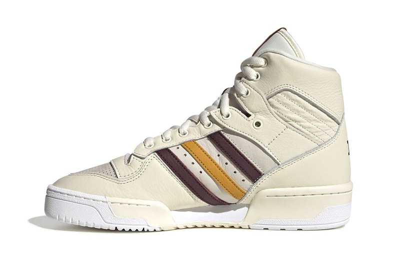eric emanuel x adidas Rivalry Hi "Crystal White/Bold Gold" Release Date info price colorway sneaker december 2018 Color: Crystal White/Night Red/Real Pink/Bold Gold Style Code: G25836