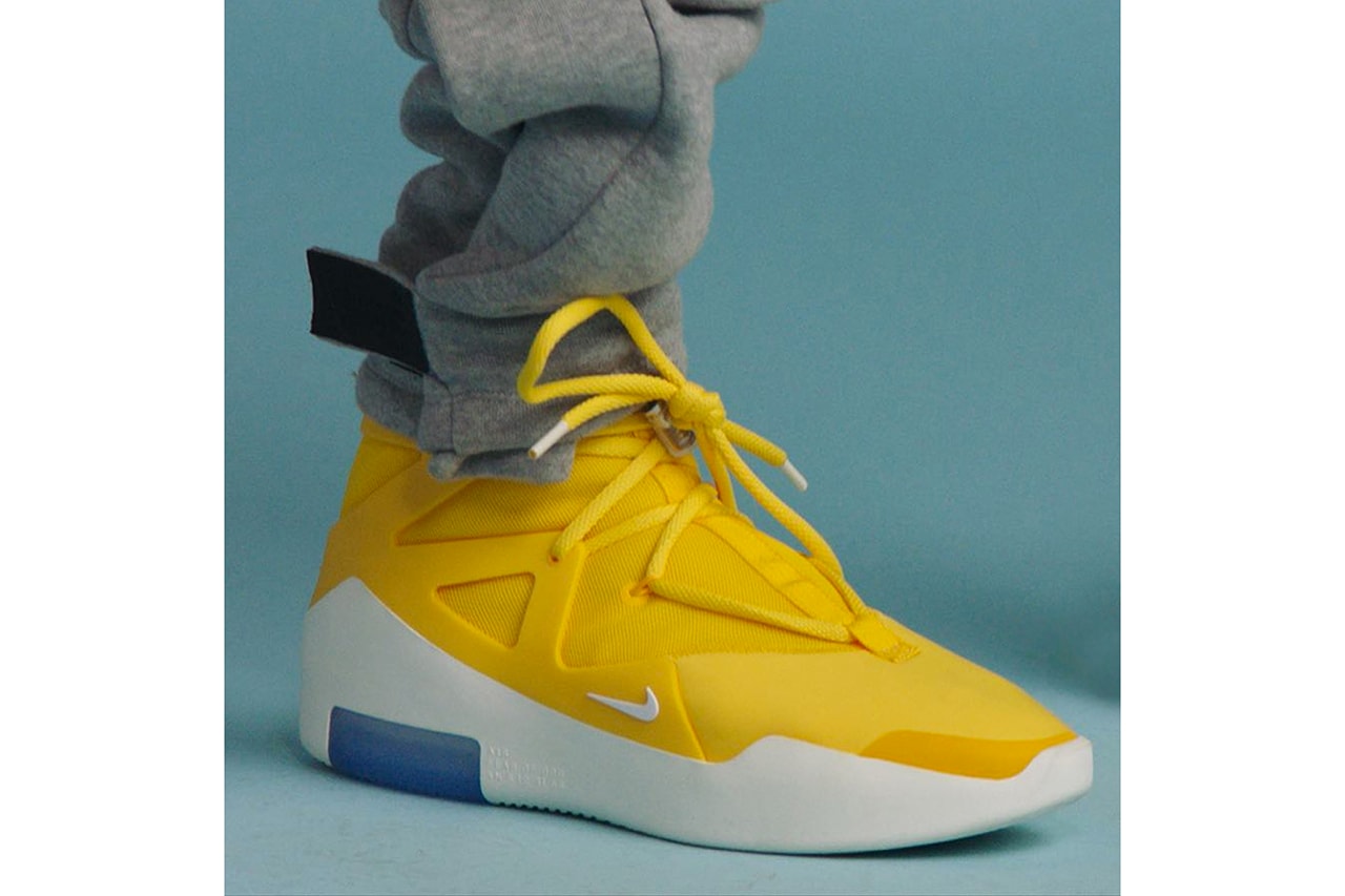 Fear of God x Nike Yellow Sneakers First Look Confirmed Leak Cop Purchase Buy Shoes Trainers Kicks Footwear Coming Soon Air Skylon II