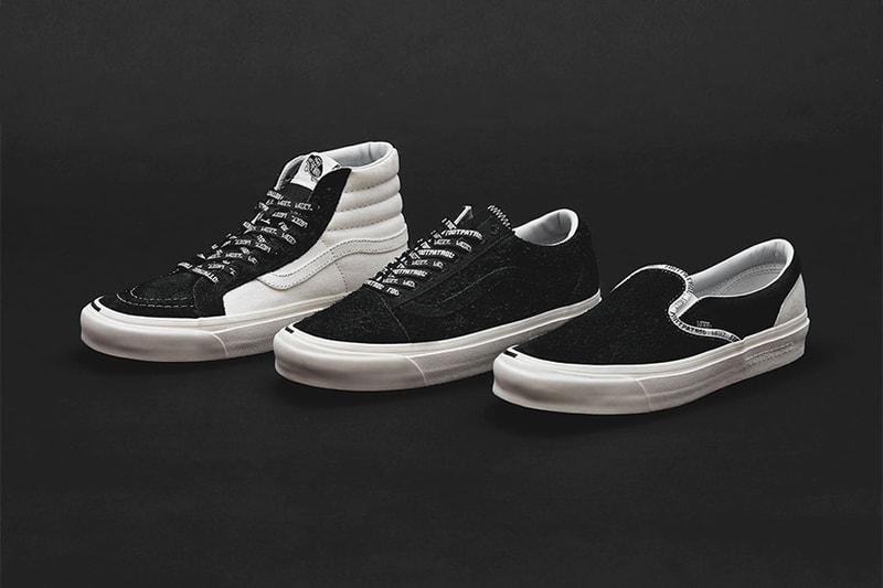 Footpatrol x Vans Vault Collection Release Date Classic Slip-On LX, Sk8-Hi  Old Skool LX price info collaboration sneaker colorway black 