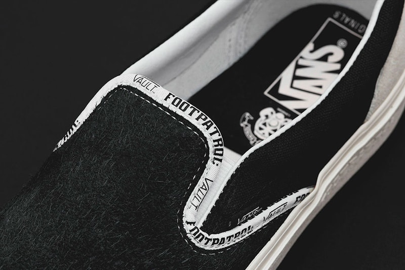 Footpatrol x Vans Vault Collection Release Date Classic Slip-On LX, Sk8-Hi  Old Skool LX price info collaboration sneaker colorway black 