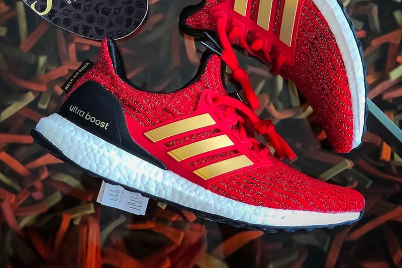 adidas ultra boost red and gold