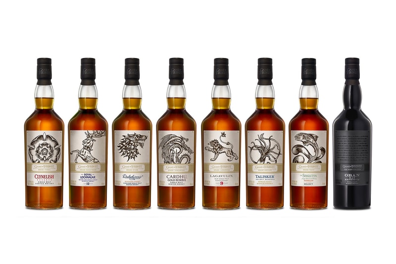 'Game of Thrones' Launches 8 Scotch Whiskies whisky collection single malt House targaryen, Stark, Lannister, Greyjoy, Baratheon, Tyrell tully the night's watch