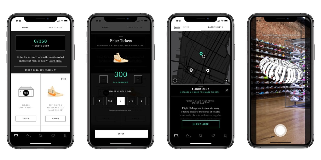 GOAT 2018 Black Friday Event Using AR Technology