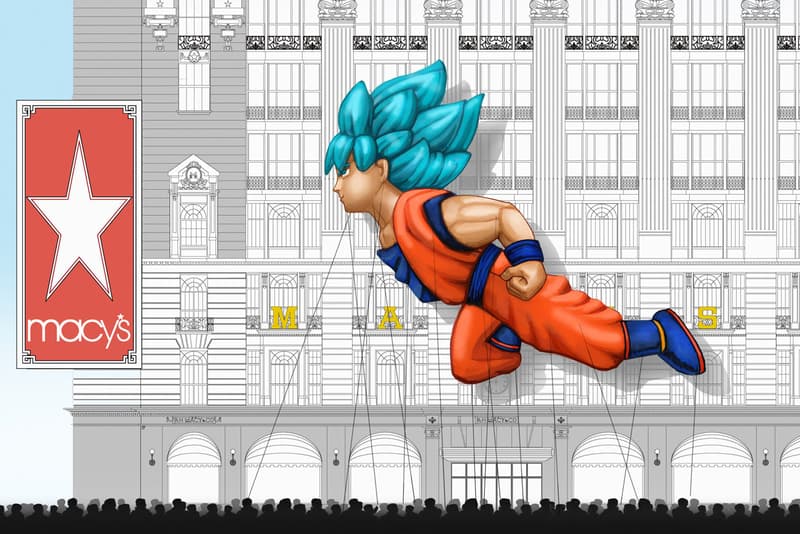 Goku 2018 Macy's Thanksgiving Day Parade Float Dragon Ball Z Super Broly super Saiyan
