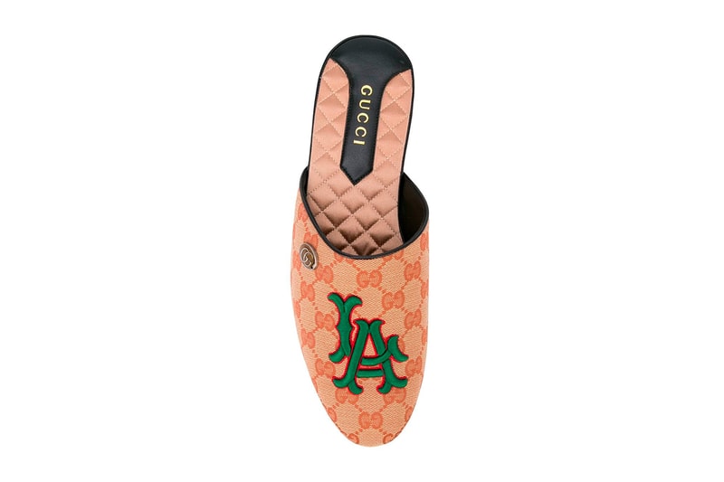 Gucci LA Angels Logo GG Slipper Release Info Date Green Monogram