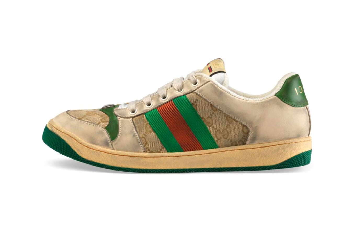 gucci distressed leather sneaker