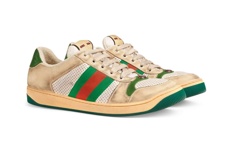 Gucci Mens Distressed GG Canvas Sneakers leather price Red Green Monogram Blue Orange Info Release Date