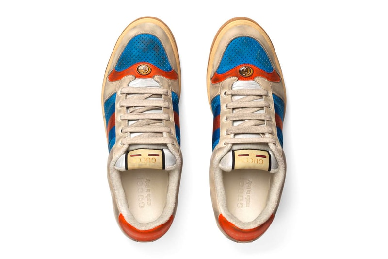 Gucci Mens Distressed GG Canvas Sneakers leather price Red Green Monogram Blue Orange Info Release Date