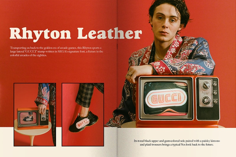 Gucci Flashtrek and Rhyton, Cruise 2019 mouth print distressed chunky web print Grey Reflective  leather 70s inspired glam rock 