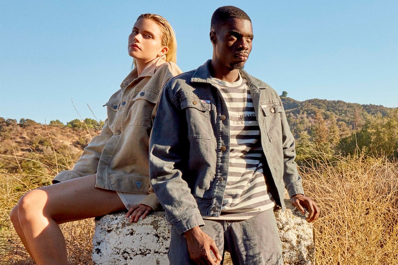 Infinite Archives GUESS FW18 Capsule Collection Lookbook worker jackets pants denim canvas corduroy t shirt stripes Sheck Wes RAYSCORRUPTEDMIND