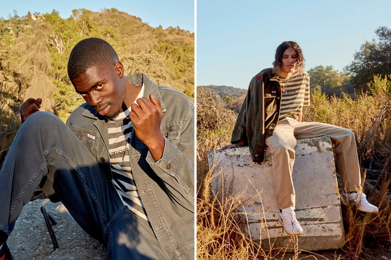 Infinite Archives GUESS FW18 Capsule Collection Lookbook worker jackets pants denim canvas corduroy t shirt stripes Sheck Wes RAYSCORRUPTEDMIND