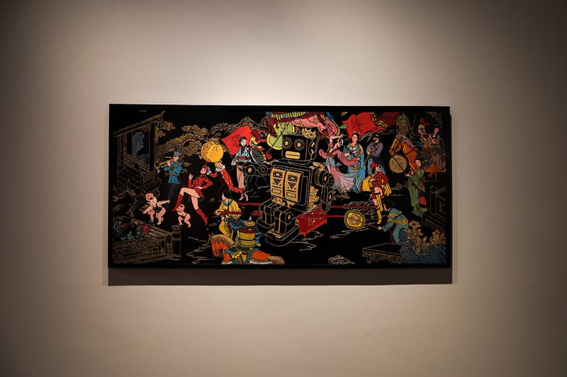 Jacky Tsai "Reincarnation" Unit London Exhibit Inside Closer Look Art Exhibition