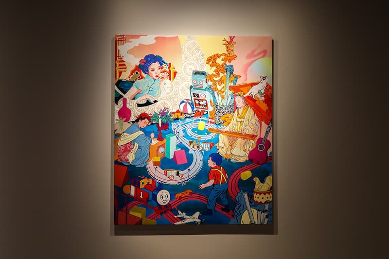 Jacky Tsai "Reincarnation" Unit London Exhibit Inside Closer Look Art Exhibition