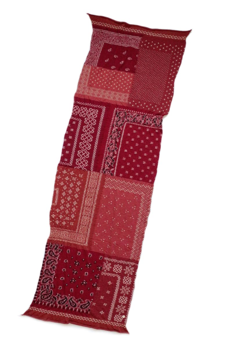 Kapital 180 the store vest november 30 2018 release drop info buy RipStop Nylon Down Burger-Keel Vest BORO Print compressed wool scarf
