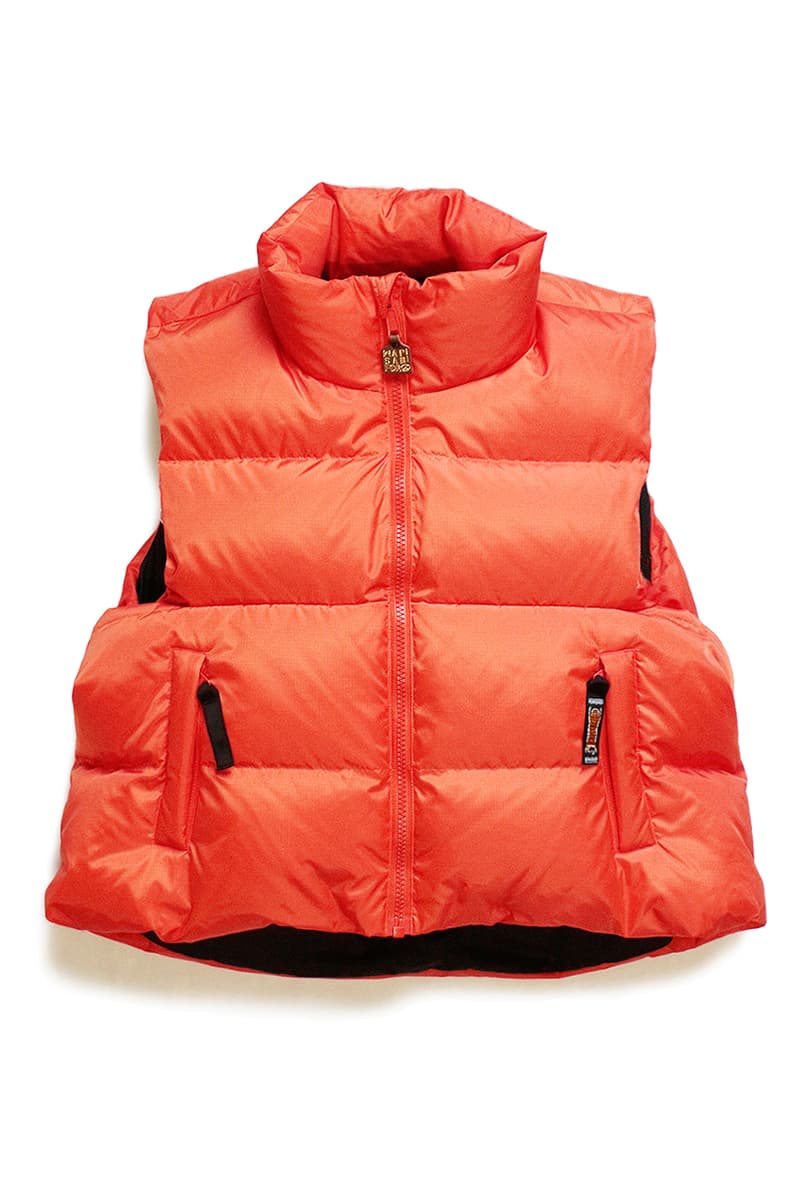 Kapital 180 the store vest november 30 2018 release drop info buy RipStop Nylon Down Burger-Keel Vest BORO Print compressed wool scarf