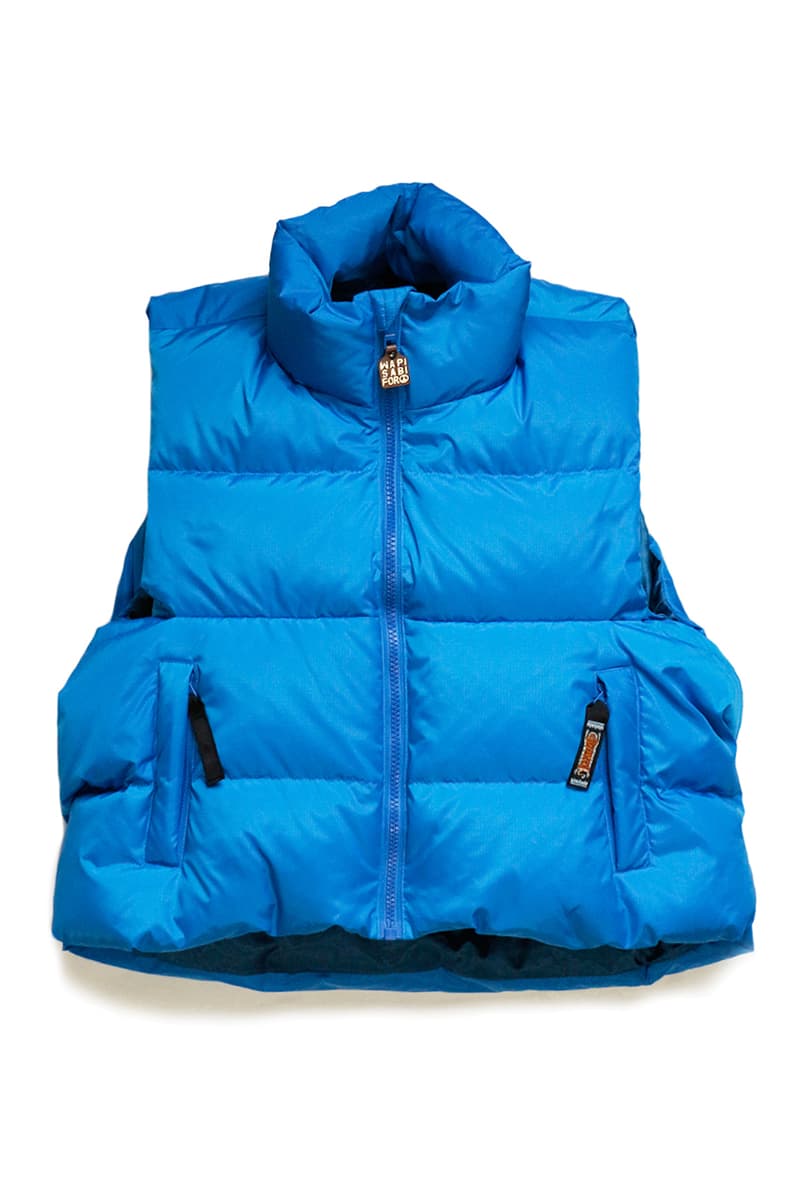 Kapital 180 the store vest november 30 2018 release drop info buy RipStop Nylon Down Burger-Keel Vest BORO Print compressed wool scarf