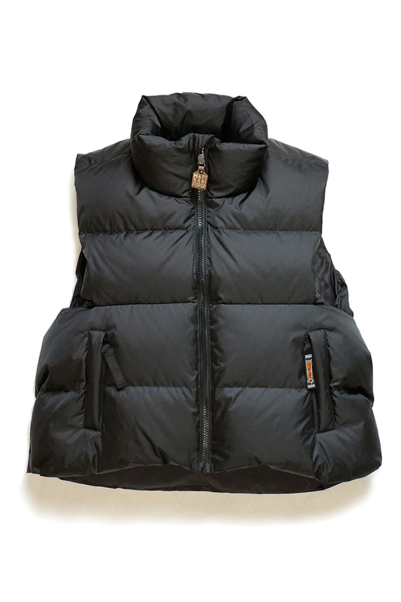 Kapital 180 the store vest november 30 2018 release drop info buy RipStop Nylon Down Burger-Keel Vest BORO Print compressed wool scarf