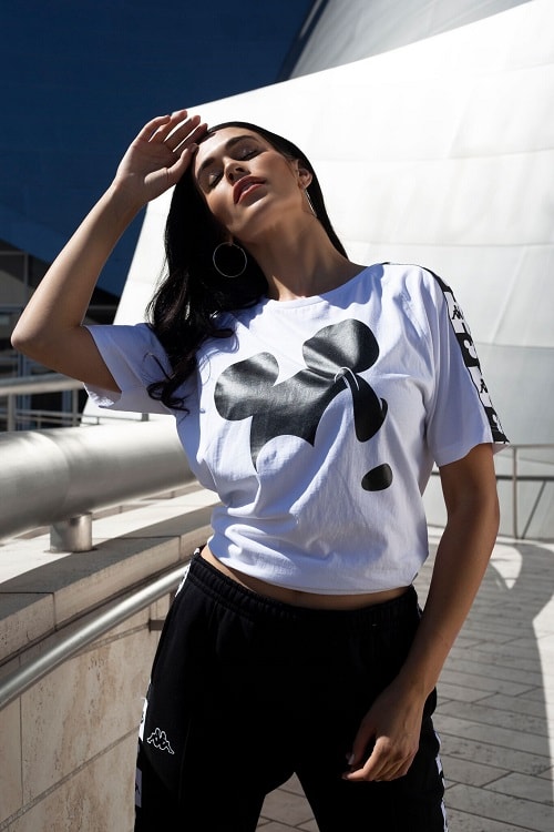 disney kappa fall winter 2018 fw18 collection collab collaboration mickey mouse anniversary sweats pants hoodies sweatshirt black white tracksuit grey gray 90 year