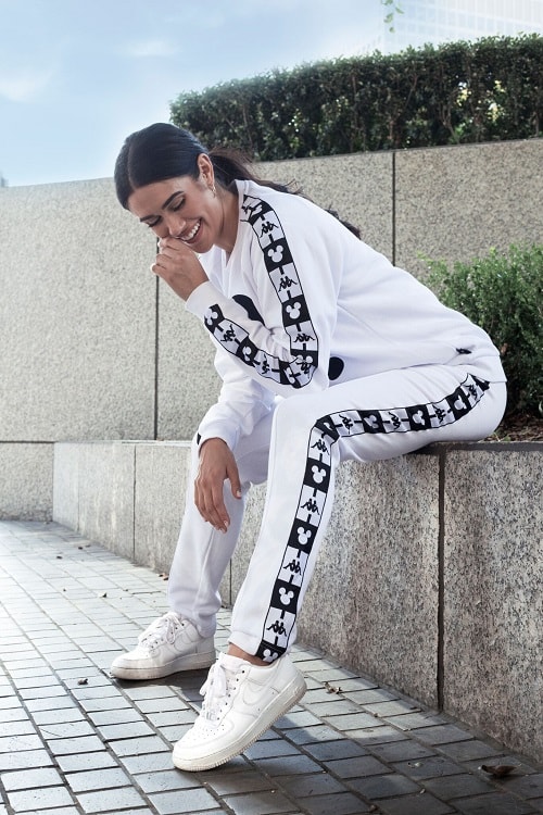 disney kappa fall winter 2018 fw18 collection collab collaboration mickey mouse anniversary sweats pants hoodies sweatshirt black white tracksuit grey gray 90 year