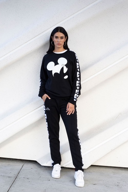 disney kappa fall winter 2018 fw18 collection collab collaboration mickey mouse anniversary sweats pants hoodies sweatshirt black white tracksuit grey gray 90 year