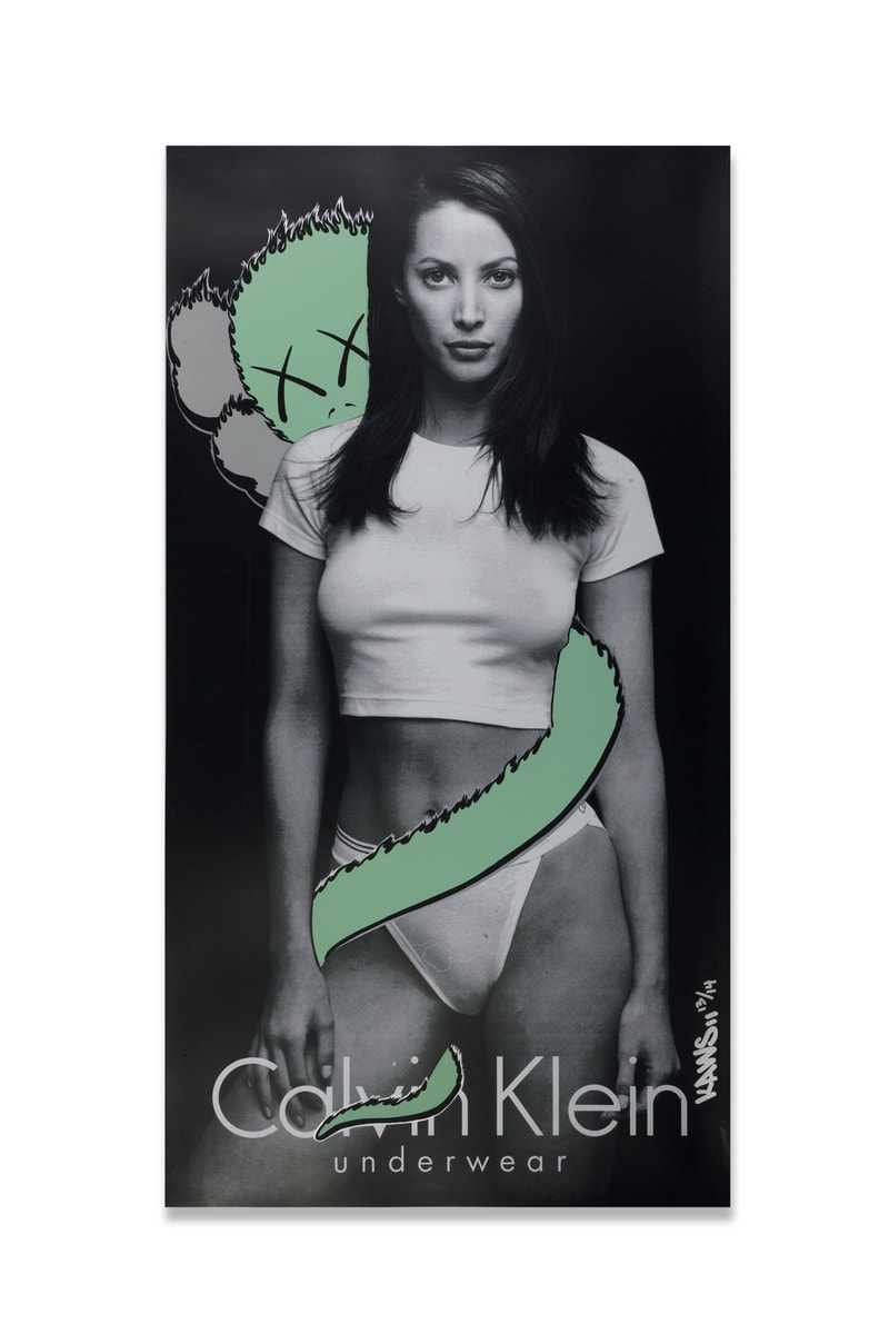KAWS Calvin Klein Christy Turlington Ad Auction art brian donnelly street art graffiti bus ads shelter gallery SBI Auction model 