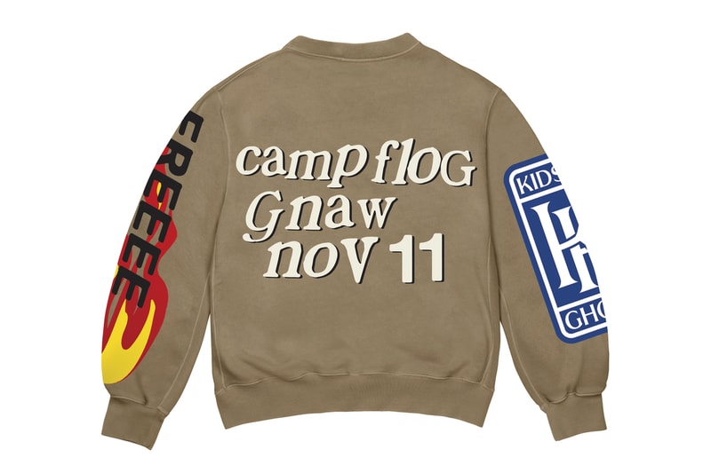 Kids See Ghosts Camp Flog Gnaw 2018 Merch Release Info Kid Cudi Kanye West Hoodie T shirt Long short sleeve crewneck sweater