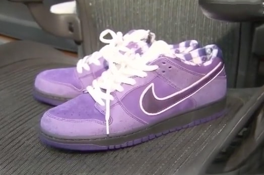 Kyrie Irving Shows Off his CNCPTS x Nike SB Dunk Low "Purple Lobster"