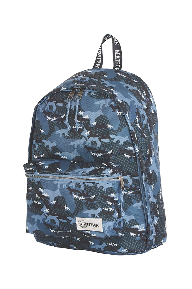 maison Kitsuné kitsune eastpak desert fox camouflage print pattern collab bags drop release date collection backpack tote pouch duffel november 26 2018 december 1