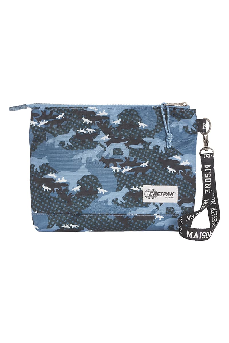 maison Kitsuné kitsune eastpak desert fox camouflage print pattern collab bags drop release date collection backpack tote pouch duffel november 26 2018 december 1
