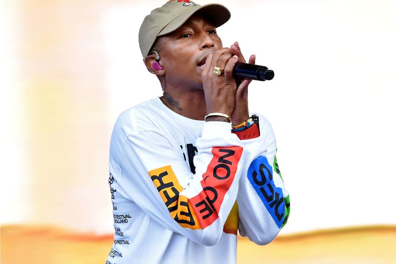 NERD No_One Ever Really Dies Album Performance complex con Future André 3000 Kendrick Lamar M.I.A. Pharrell Williams Chad Hugo Shay Haley Ed Sheeran Gucci Mane Wale Rihanna concert live twitter video tracklist featuring bape a bathing ape camouflage stage set design adidas human hu mnd