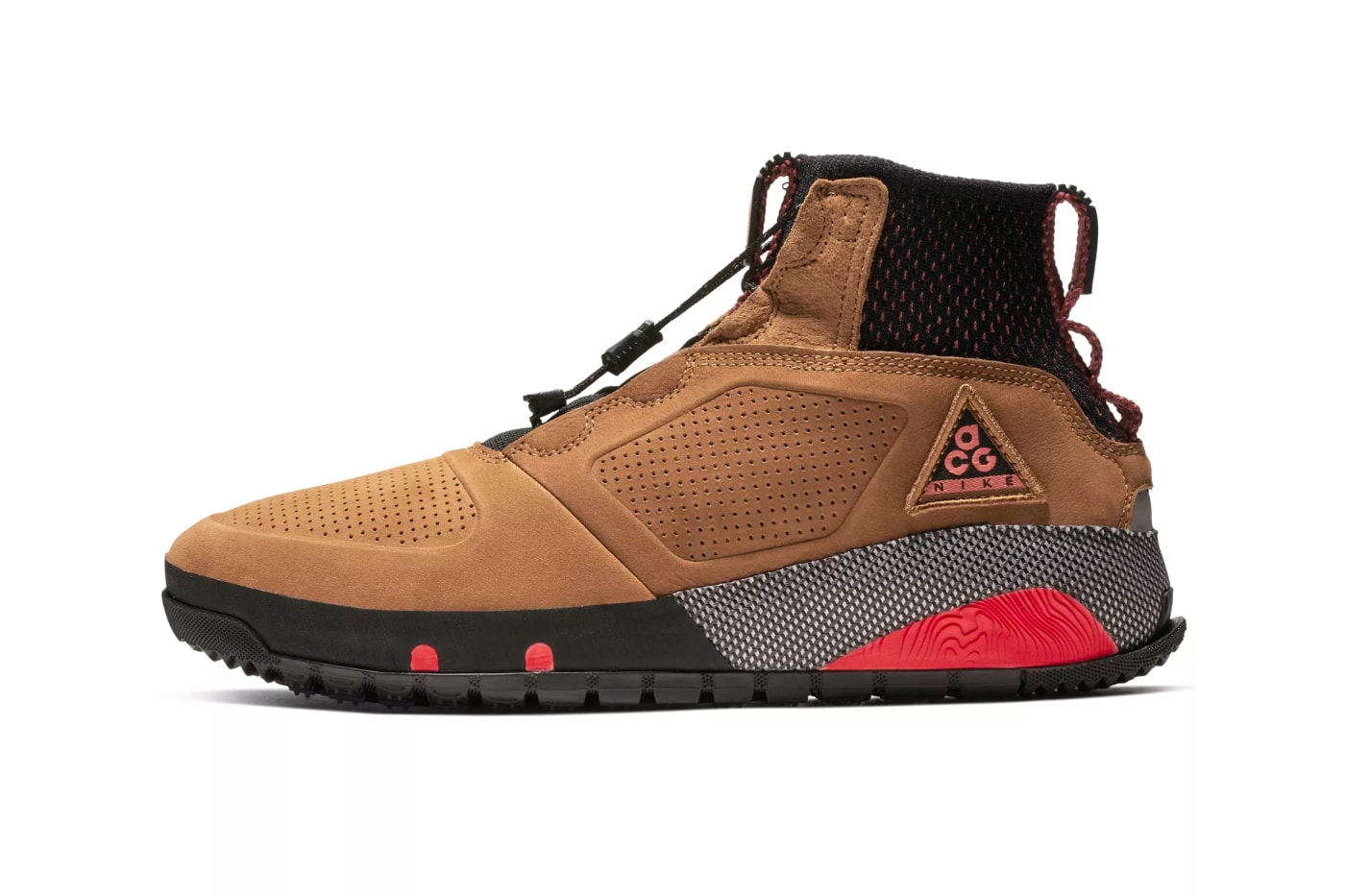 Nike ACG Ruckel Ridge "British Tan" Release Date info price boot tan colorway habanero red sneaker 