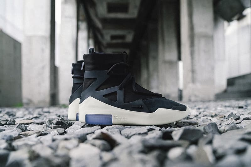 Nike Air Fear of God 1 Sneakers Closer Look Jerry Lorenzo Shoes Trainers Kicks Footwear Cop Purchase Buy Release Date Details Soon