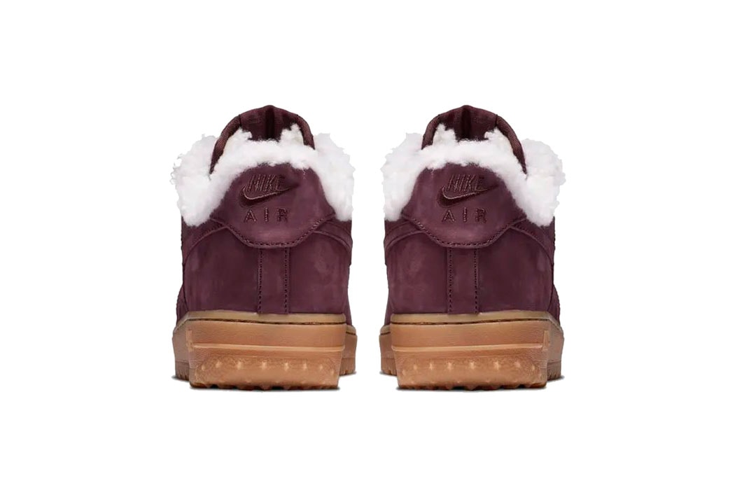 nike air force 1 premium winter burgundy crush gum light brown 2018 november footwear nike sportswear