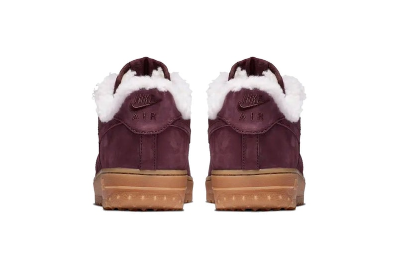 nike air force 1 premium winter burgundy crush gum light brown 2018 november footwear nike sportswear