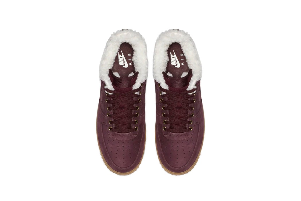 nike air force 1 premium winter burgundy crush gum light brown 2018 november footwear nike sportswear
