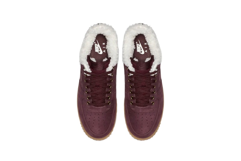 nike air force 1 premium winter burgundy crush gum light brown 2018 november footwear nike sportswear