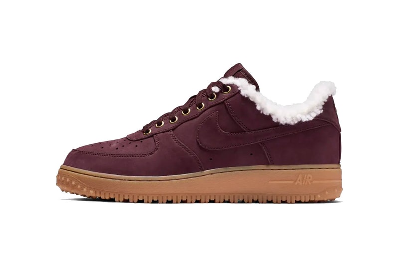 nike air force 1 premium winter burgundy crush gum light brown 2018 november footwear nike sportswear