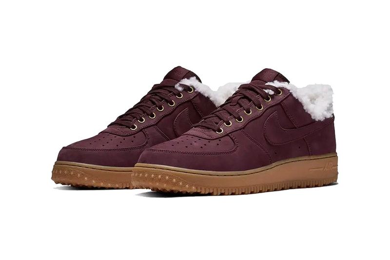 nike air force 1 premium winter burgundy crush gum light brown 2018 november footwear nike sportswear