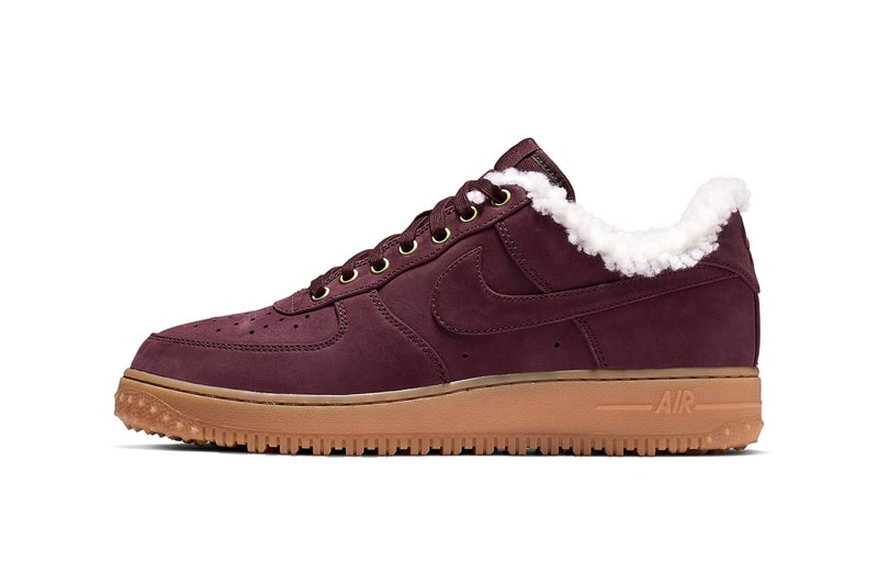 nike air force 1 burgundy crush sherpa lined footwear shoes winter 