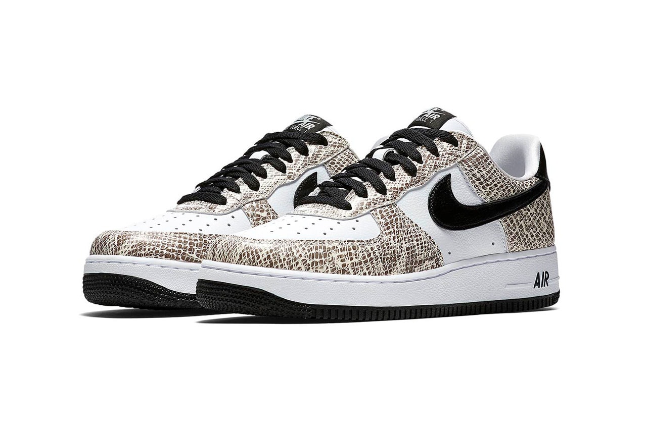 atmos Nike Air Force 1 “Cocoa Snake” japanese sneakers release black white