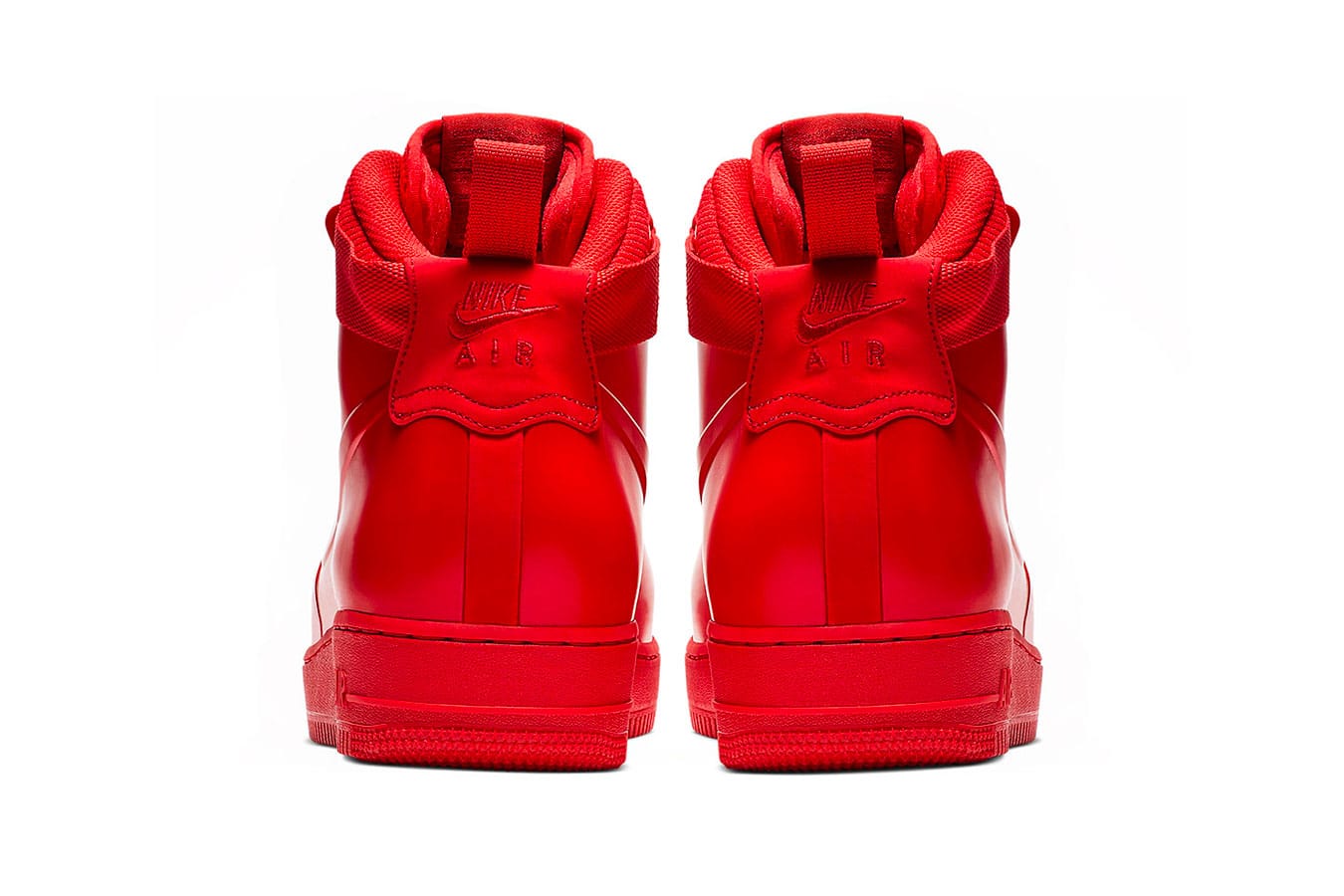 all red foamposite air force 1