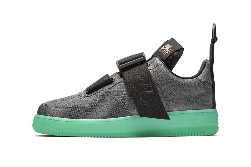 Nike Air Force 1 Low Utility "OBJ" Odell Beckham Jr. swoosh black cool grey green glow in the dark midsole football