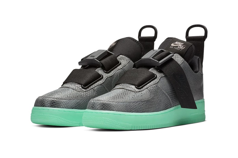 Nike Air Force 1 Low Utility "OBJ" Odell Beckham Jr. swoosh black cool grey green glow in the dark midsole football