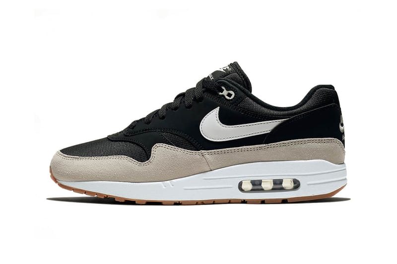 nike air max 1 black and white suede