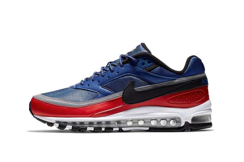 Nike Air Max 97/BW November 2018 Release Date colorways Deep Royal Blue/Black-University Red, another in Metallic Gold/University Red-White-Black, Black/White-Metallic Silver