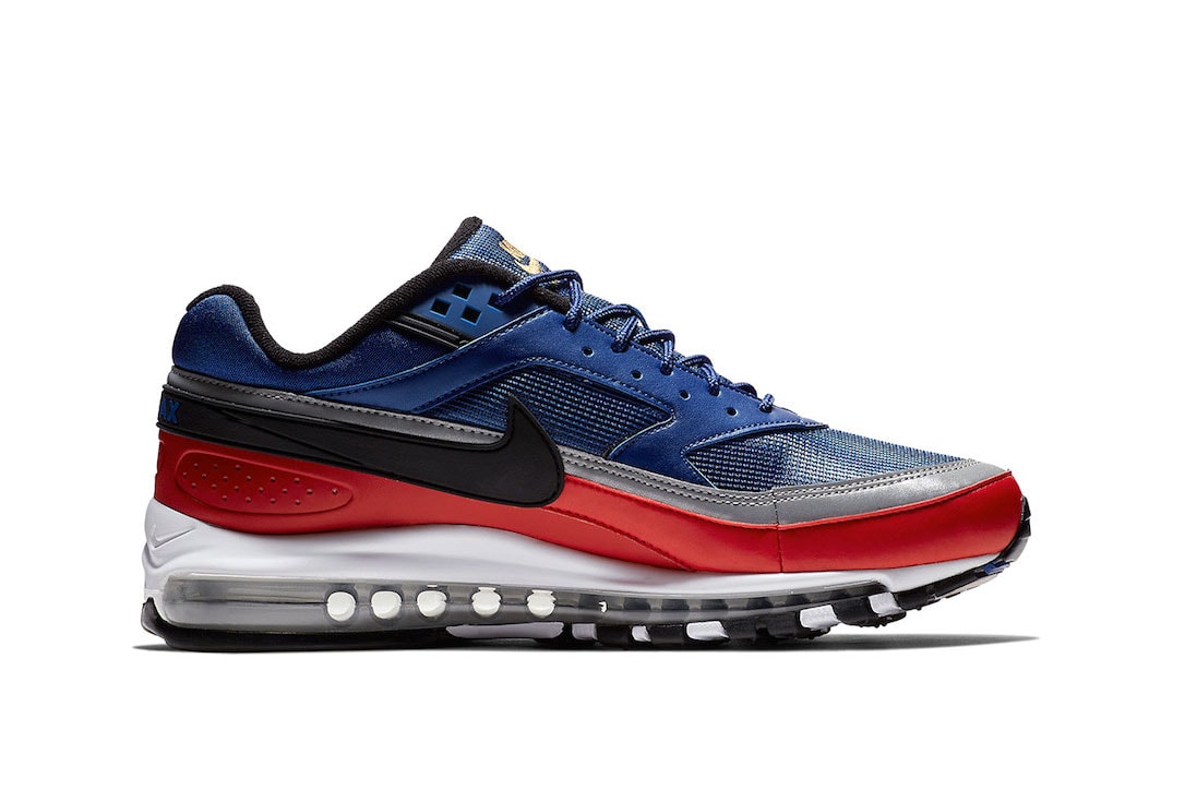 Nike Air Max 97/BW November 2018 Release Date colorways Deep Royal Blue/Black-University Red, another in Metallic Gold/University Red-White-Black, Black/White-Metallic Silver