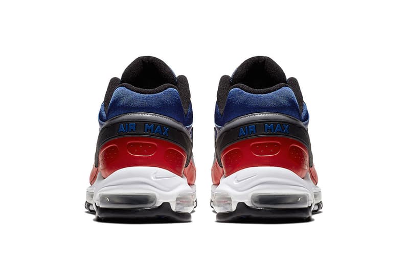 Nike Air Max 97/BW November 2018 Release Date colorways Deep Royal Blue/Black-University Red, another in Metallic Gold/University Red-White-Black, Black/White-Metallic Silver
