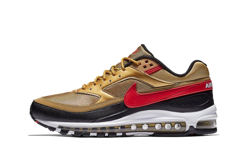 Nike Air Max 97/BW November 2018 Release Date colorways Deep Royal Blue/Black-University Red, another in Metallic Gold/University Red-White-Black, Black/White-Metallic Silver